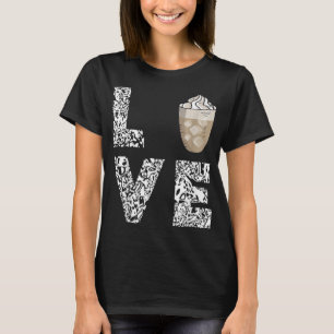 T-shirt Café Loisir Café Iced Lait de mousse Cappuccino Ca