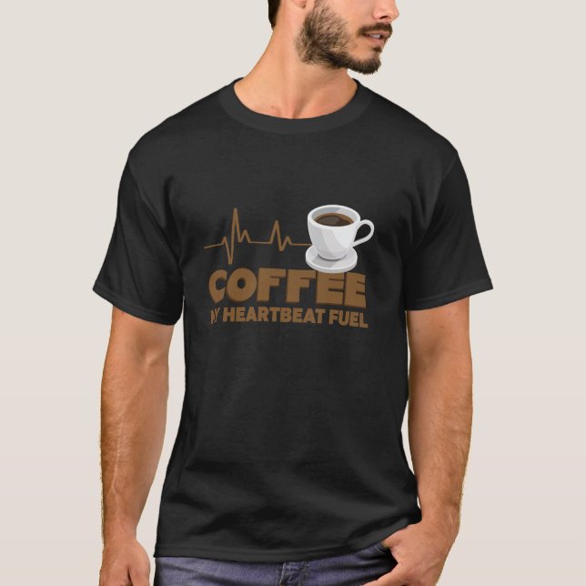 T-shirt Café Lover Café Heartbeat Café My Heartbeat (Devant)