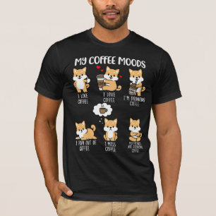 T-shirt Café Lover Shiba Inu Cadeau Femmes Chiens Et Café