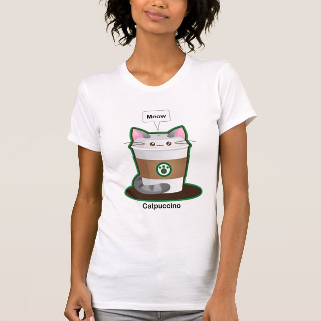T-shirt Café mignon de chat (Devant)