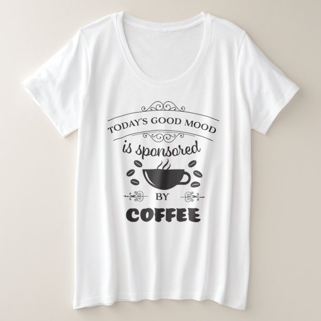T-shirt café mignonne pour femmes (Design devant)
