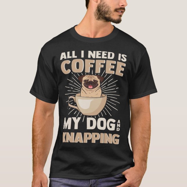 T-shirt Café Mon Chien & Taille de Pierres à Feu Chiens Ca (Devant)