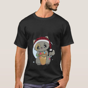 T-shirt Café Mug Anime Kawaii Neko Christmas Kitten