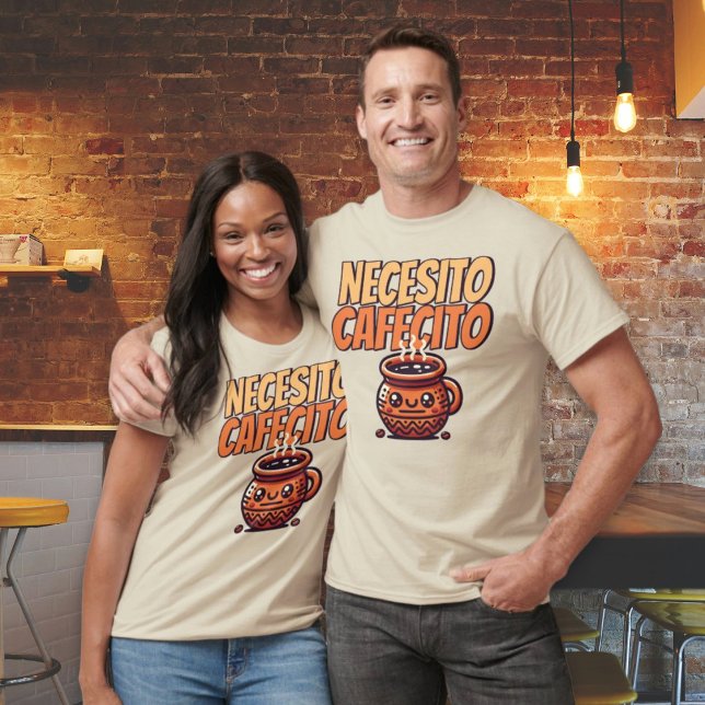 T-shirt Café Necesito Café De Olla Espagnol (Necesito Cafecito Café De Olla Spanish T-Shirt)