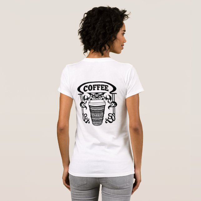 T-shirt Café. Nous adorons tous le café. (Dos entier)
