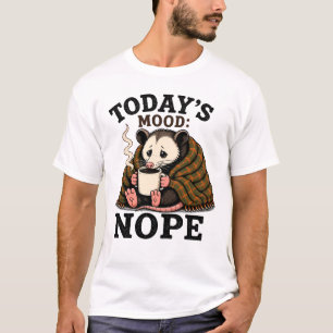 T-shirt Café Opossum Grincheux Dessin Drôle de Matin