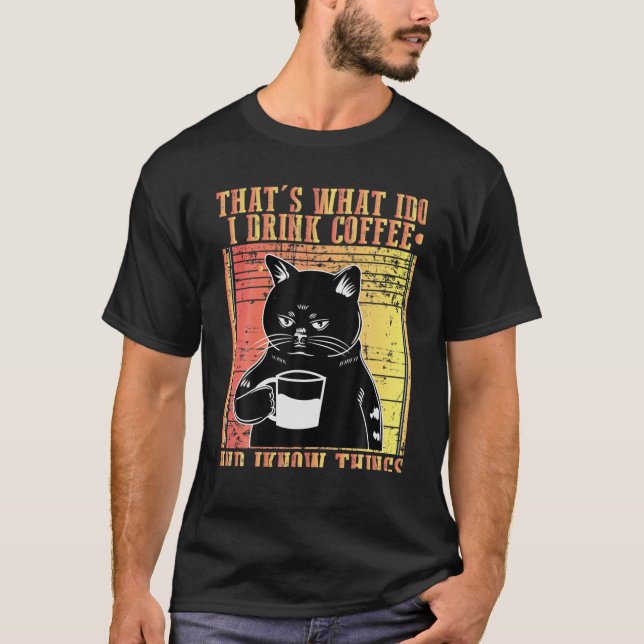 T-shirt Café Parce Que Le Meurtre Est Mauvais Chat Noir (Devant)
