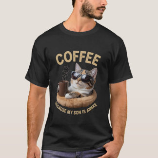 T-shirt Café parce que mon fils est éveillé Amateur de cha