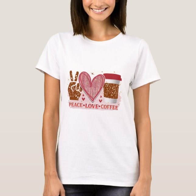 T-shirt Café Peace Love (Devant)