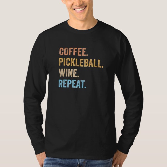 T-shirt Café Pickleball Vin Répéter Pickleball Café W (Devant)