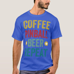 T-shirt Café Pinball Bière Répétition Machines Arcade Funn