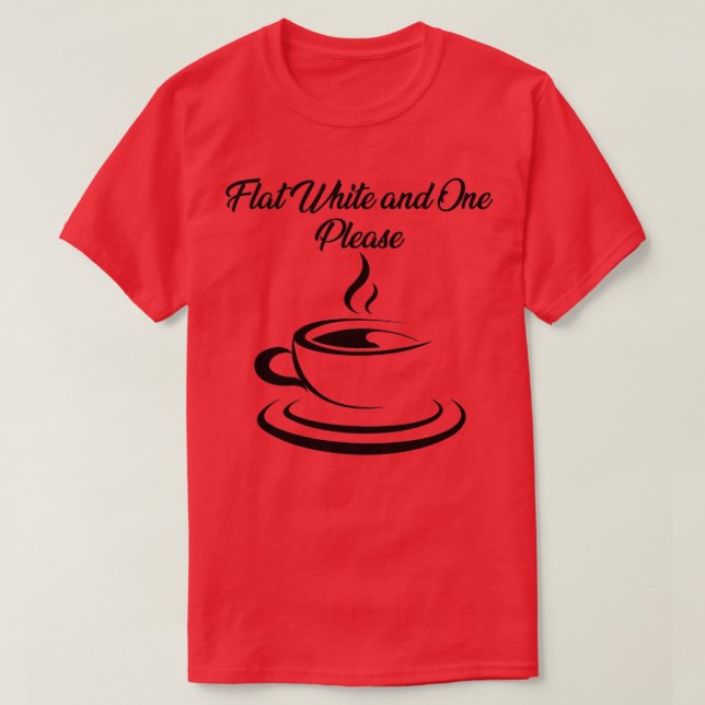 T-shirt Café plat blanc et un s'il vous plaît optimisé pou (Design devant)