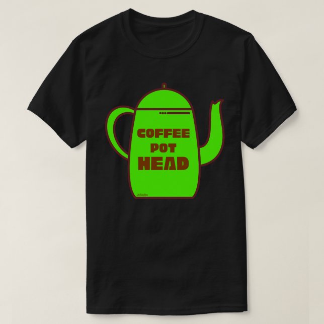 T-shirt CAFÉ POT TÊTE drôle de jeu de café idée cadeau (Design devant)
