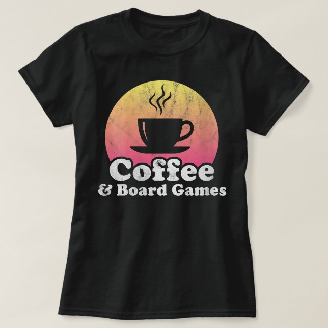 T-shirt Café pour femmes et jeux de société V-Neck (Design devant)