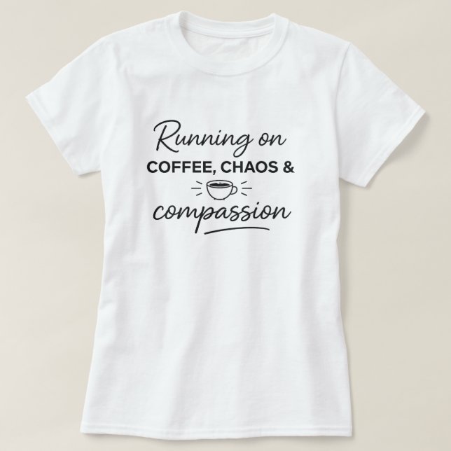 T-shirt Café pour infirmière de nuit drôle (Design devant)