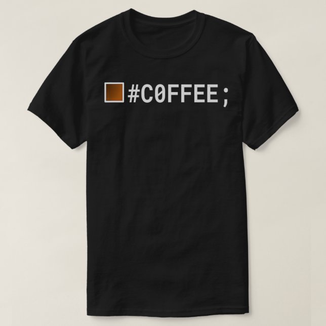 T-shirt Café pour les programmeurs CSS d'application et in (Design devant)