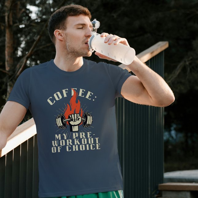 T-shirt Café Pré-Entraînement Noir Rouge Grunge Fitness (Créateur téléchargé)