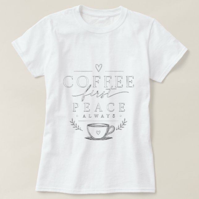 T-shirt Café premier Amour (Design devant)