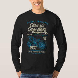 T-shirt Cafe Racer Style Vintage Moto Rétro en Détresse