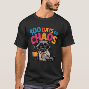 T-shirt Café Raton laveur 100 Jours de Chaos Dessin Animé