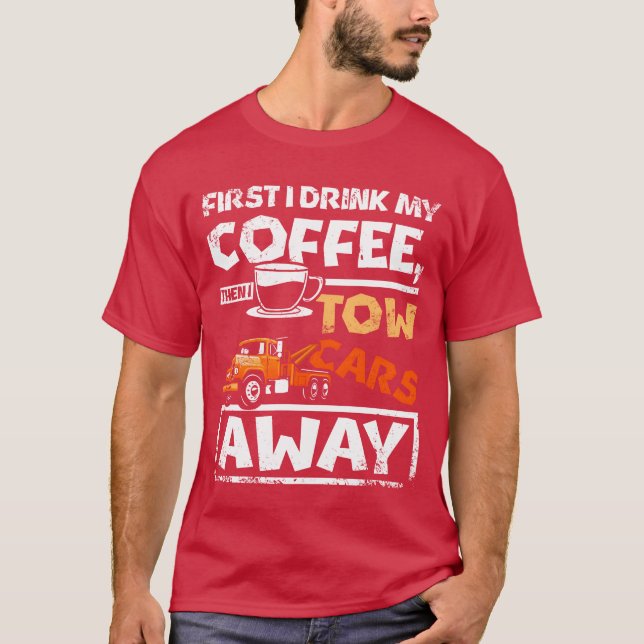 T-shirt Café remorque les voitures des amis conducteurs de (Devant)