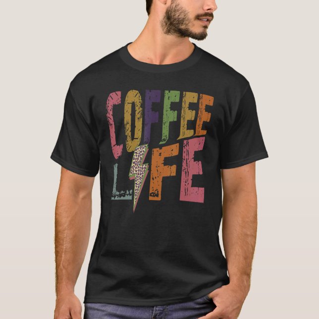 T-shirt Café Rétro Café Café Café Café Boire (Devant)