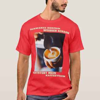 T-shirt Café rêve haricots mousse café tasse 2