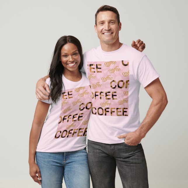 T-shirt Café rose et or (Unisexe)