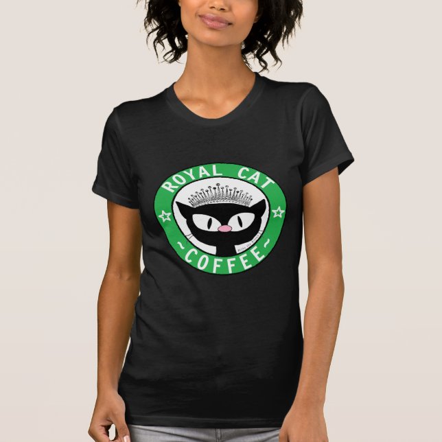 T-shirt CAFÉ ROYAL CAT Logo Chat Noir Café (Devant)
