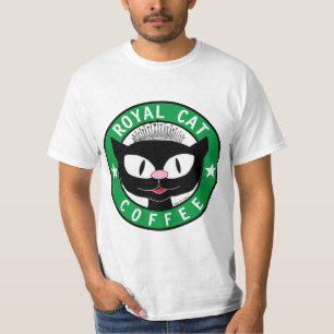 T-shirt CAFÉ ROYAL CHAT Black Cat Coffee Logo