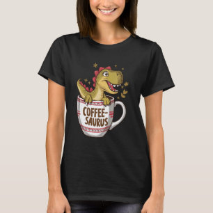 T-shirt Café-Saurus Dinosaure Louveur de café Art 3