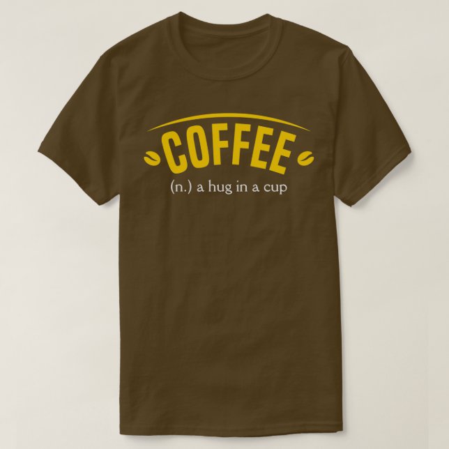T-shirt Café serré dans une tasse 1 (Design devant)