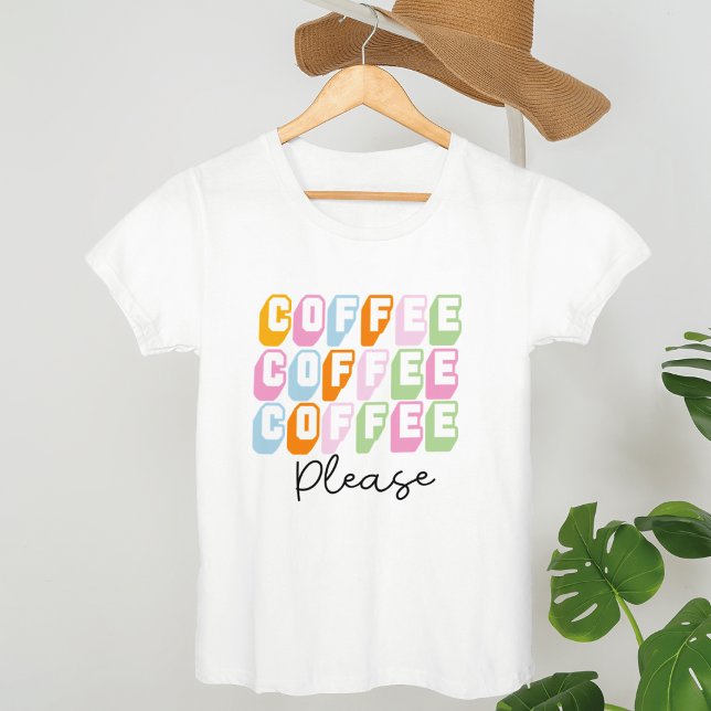 T-shirt Café S'il vous plaît, café amusant Citations, amou (Créateur téléchargé)