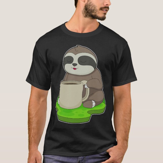 T-shirt Café Sloth Cup (Devant)