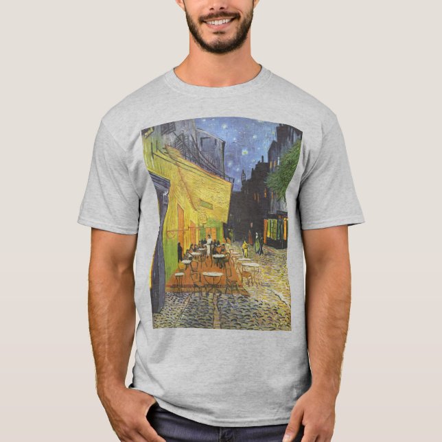 T-shirt Café Terrasse à Night Van Gogh (Devant)