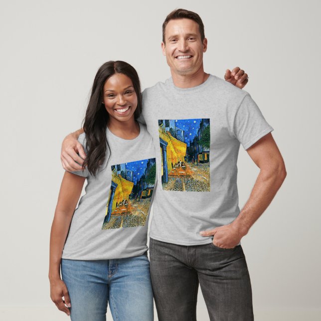 T-shirt Cafe Terrasse tableau d'art de Vincent van Gogh (Unisexe)