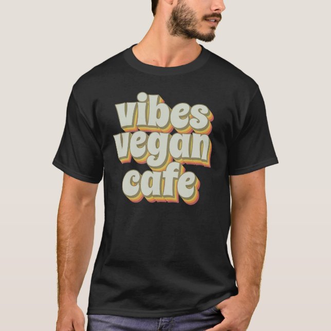 T-shirt Café Végan Groovy Vibes (Devant)
