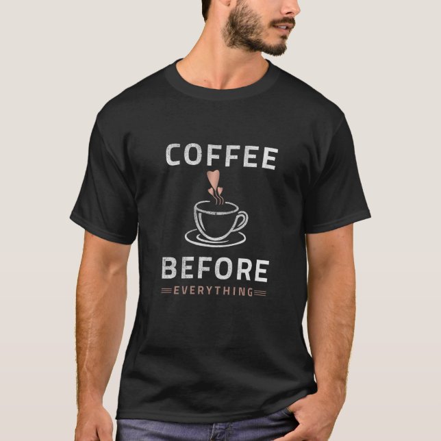 T-Shirt Café Vintage Avant Tout (Devant)