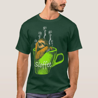T-shirt Café vintage Sloth Cute Lazy Sloths Slofee Café