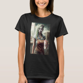 T-shirt Café Zombie Barista Zombies Dans La Vie Quotidienn