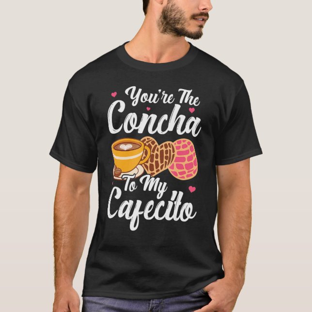 T-shirt Cafecito Café Conchas Cute Espagnol Pun Café 1 (Devant)