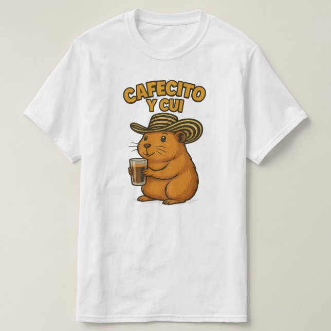 T-shirt Cafecito et cui (Design devant)