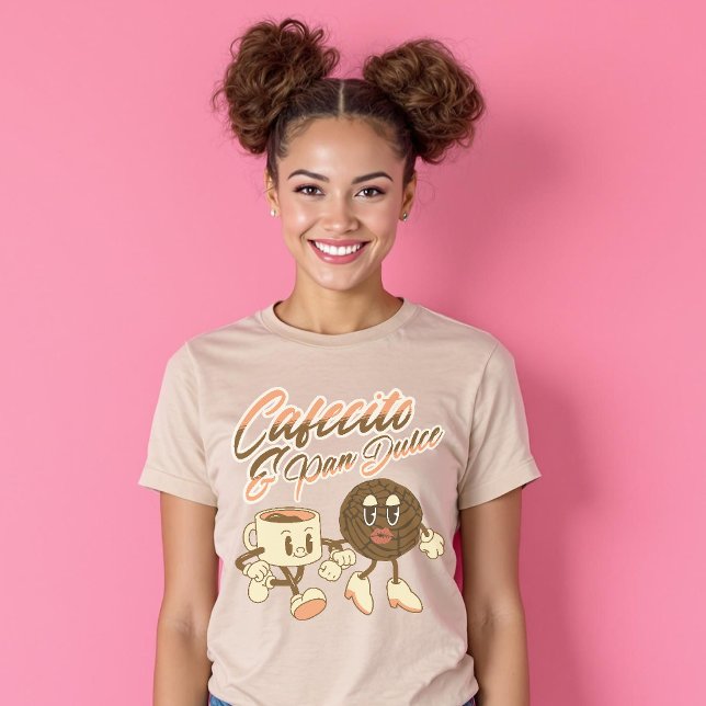 T-shirt Cafecito & Pan Dulce Retro Espagnol (Cafecito & Pan Dulce Retro Spanish T-Shirt.)