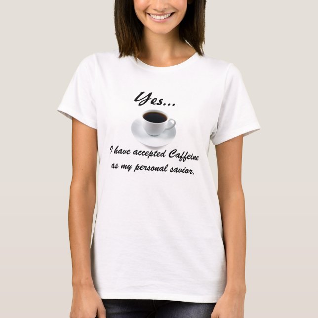 T-shirt Caféine - café comme religion (Devant)