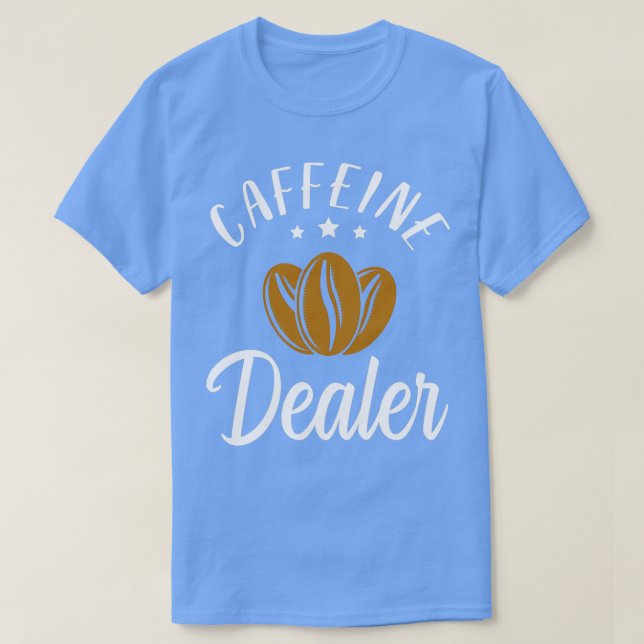 T-shirt Caféine Concessionnaire Barista Cafetière café bar (Design devant)