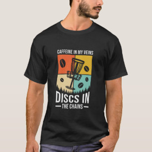 T-shirt Caféine dans mes veines Disc Golf Frisbee Amour du