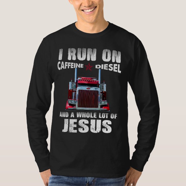 T-shirt Caféine Diesel Jésus Christian Trucker désorganisé (Devant)