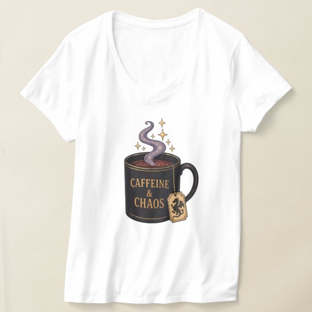 T-shirt Caféine et Chaos (Poser)