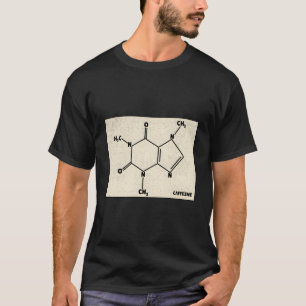 T-shirt Caféine Molécule Amateurs de café Chimie