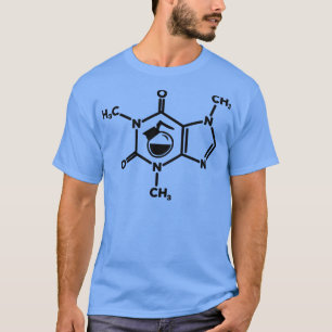 T-shirt Caféine Molecule Café Amateurs Formule Funny